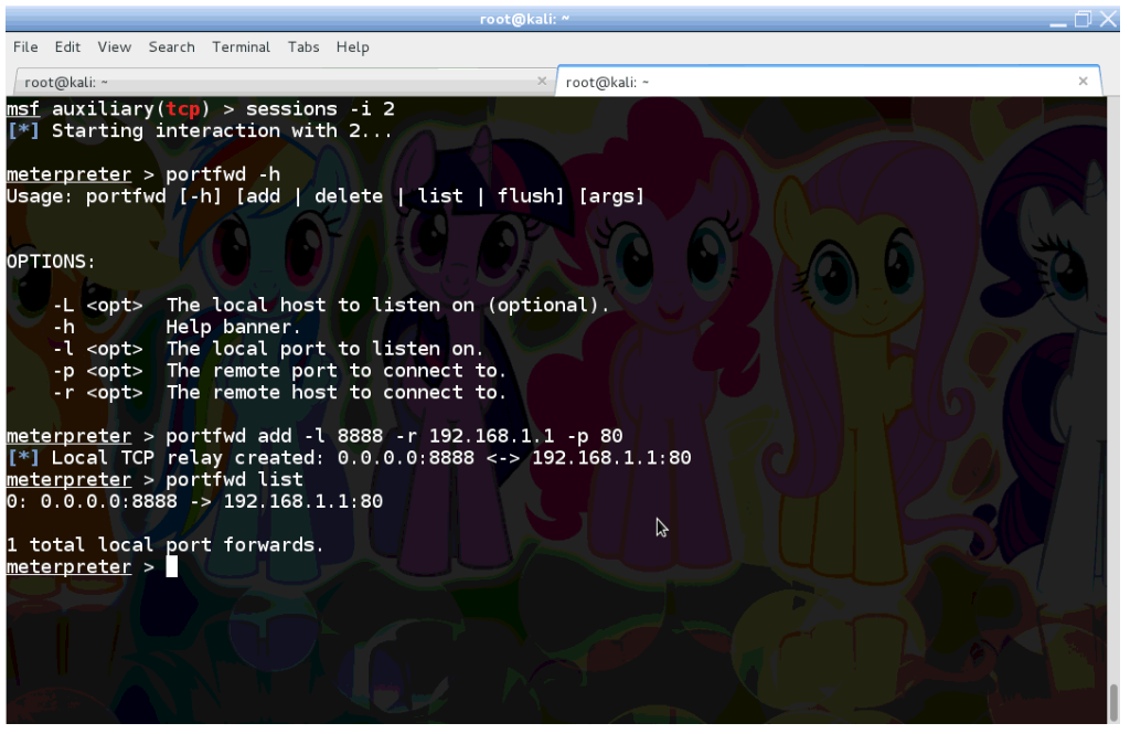 Configuring portforwarding