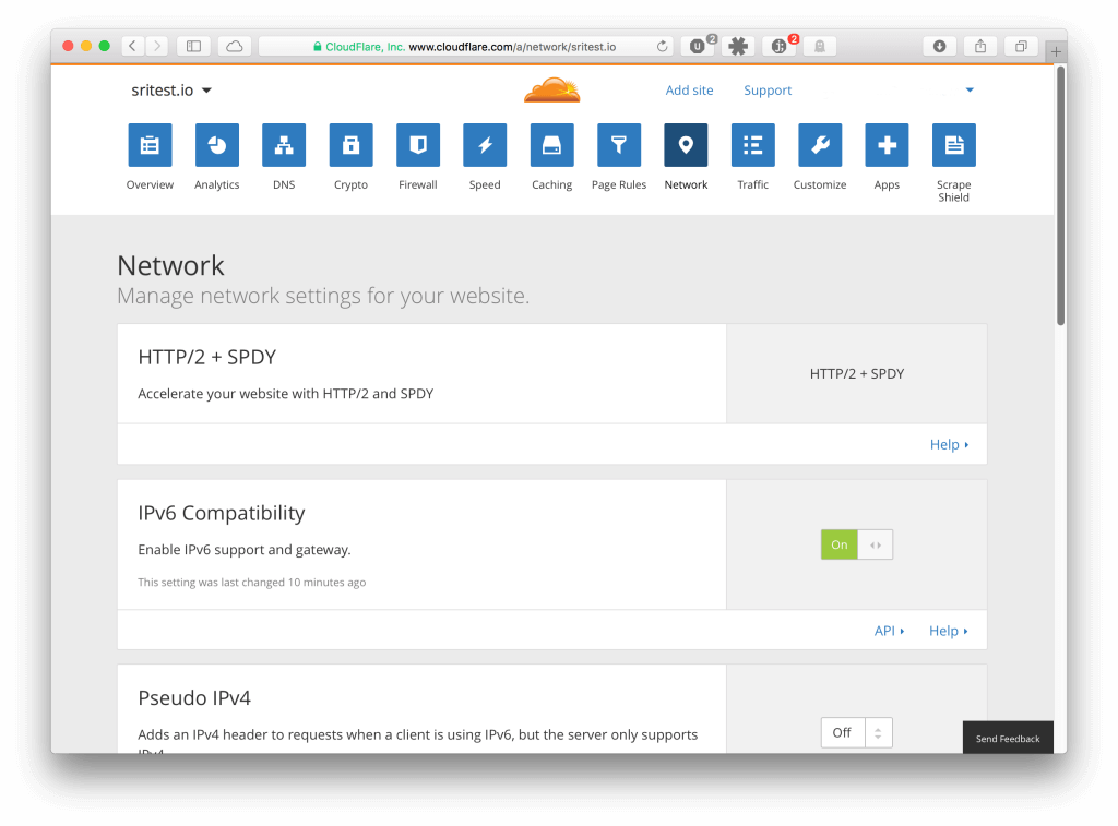 sritest.io IPv6 Support